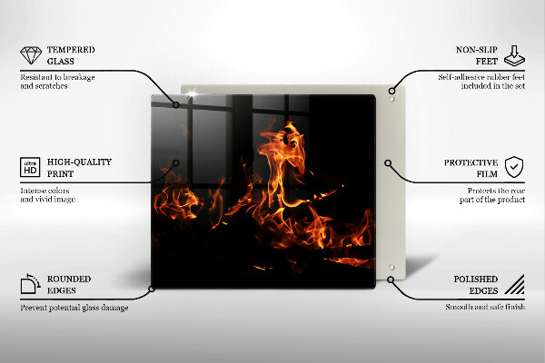 Deska do krojenia Ogień żywy płomień