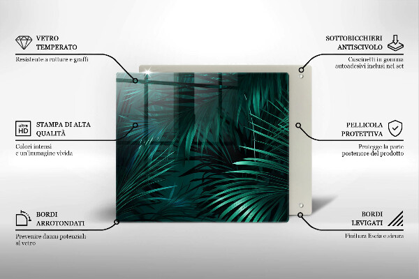 Deska kuchenna Liście dzika dżungla