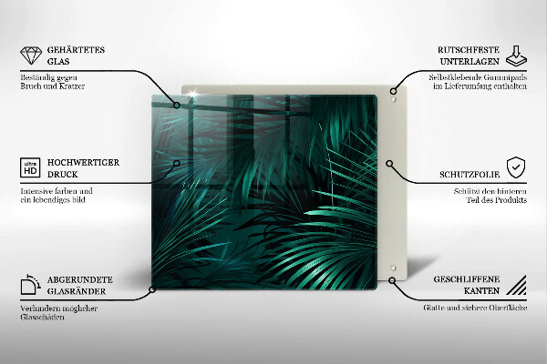 Deska kuchenna Liście dzika dżungla