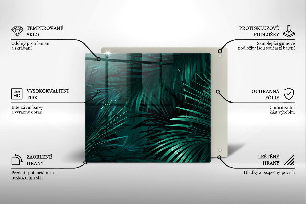 Deska kuchenna Liście dzika dżungla