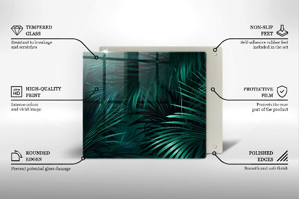 Deska kuchenna Liście dzika dżungla