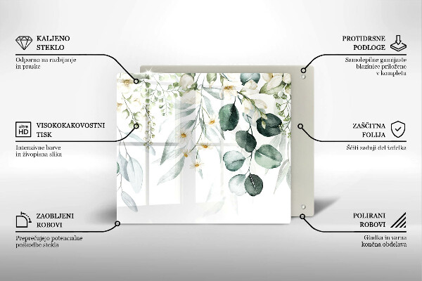 Deska kuchenna Akwarelowe rośliny