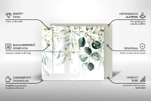 Deska kuchenna Akwarelowe rośliny