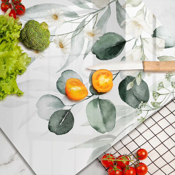 Deska kuchenna Akwarelowe rośliny