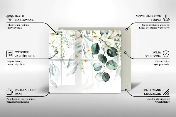 Deska kuchenna Akwarelowe rośliny