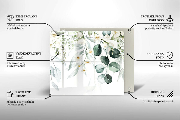 Deska kuchenna Akwarelowe rośliny