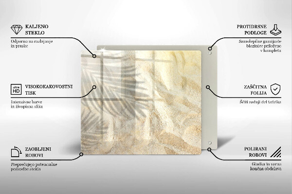 Deska kuchenna Liście palmy i piasek