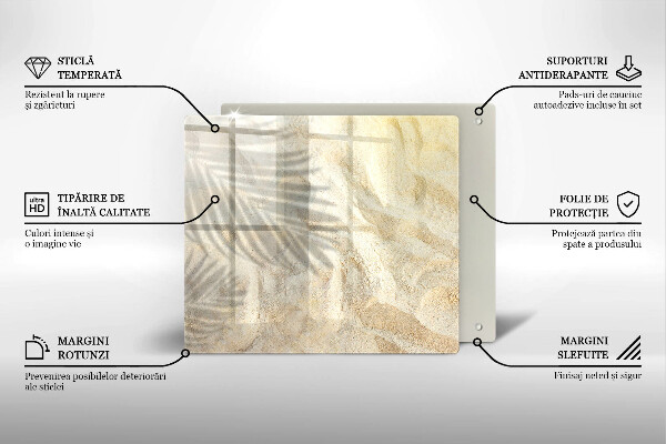 Deska kuchenna Liście palmy i piasek