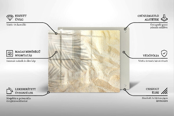 Deska kuchenna Liście palmy i piasek