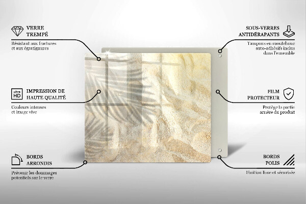 Deska kuchenna Liście palmy i piasek