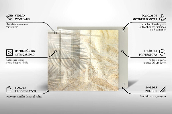 Deska kuchenna Liście palmy i piasek