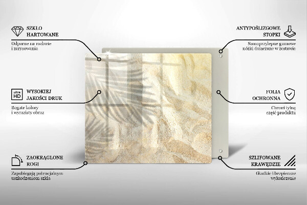 Deska kuchenna Liście palmy i piasek
