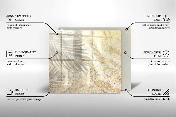 Deska kuchenna Liście palmy i piasek