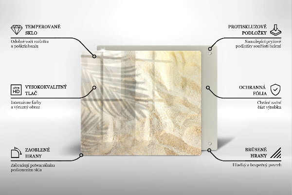 Deska kuchenna Liście palmy i piasek