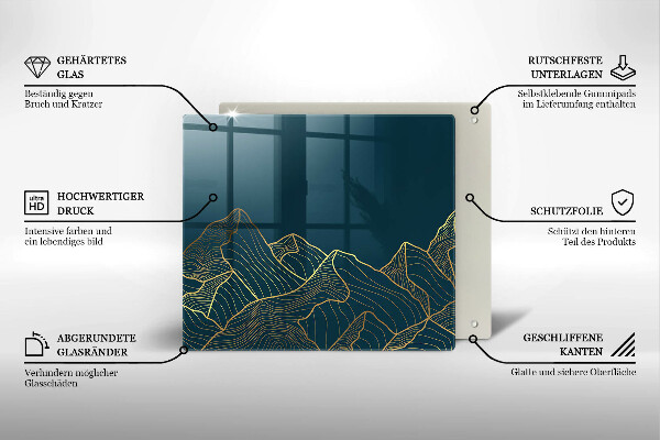 Deska kuchenna Abstrakcyjne góry