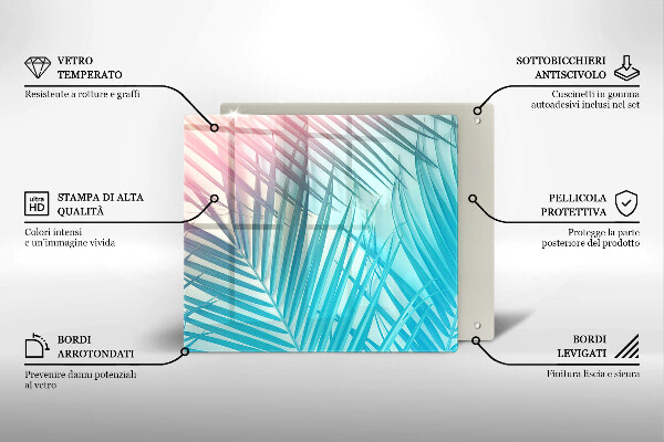 Deska kuchenna Pastelowe liście