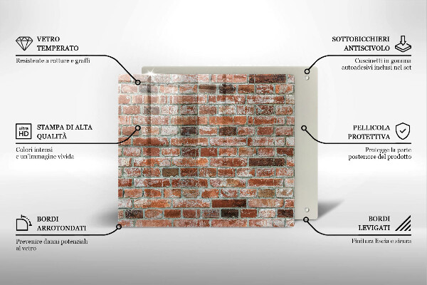 Deska kuchenna Stare cegły mur