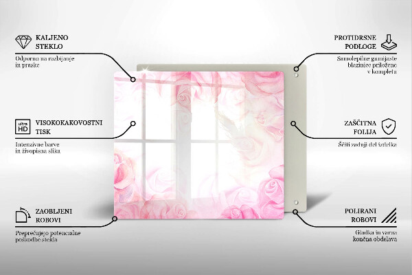 Deska kuchenna Tło delikatne róże