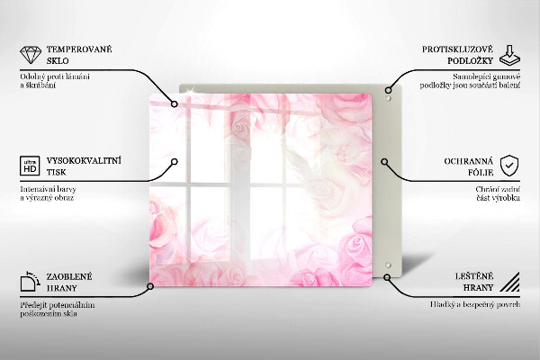 Deska kuchenna Tło delikatne róże