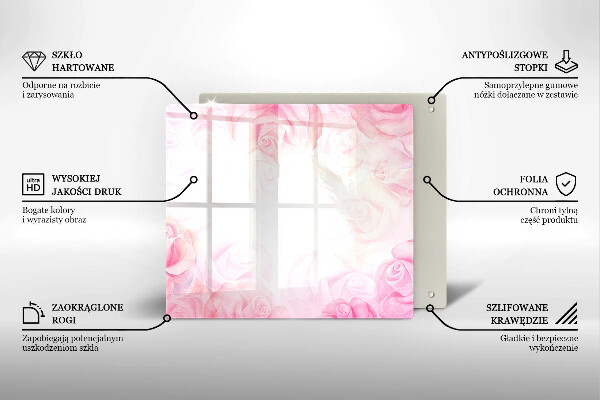 Deska kuchenna Tło delikatne róże