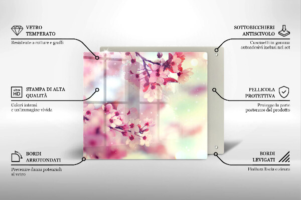 Deska kuchenna Natura kwiaty jabłoni