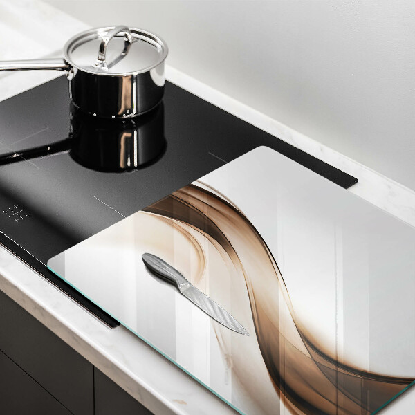 Deska kuchenna Abstrakcja brązowe linie