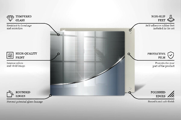 Deska kuchenna Wzór metalowa abstrakcja