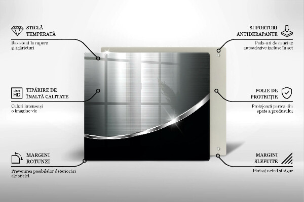 Deska kuchenna Abstrakcja z metalem