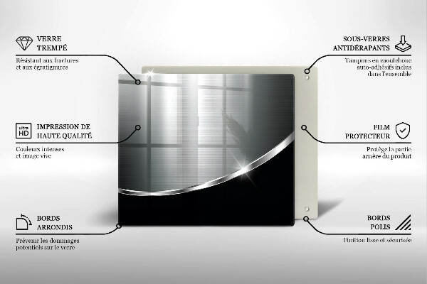 Deska kuchenna Abstrakcja z metalem
