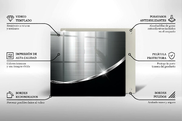 Deska kuchenna Abstrakcja z metalem