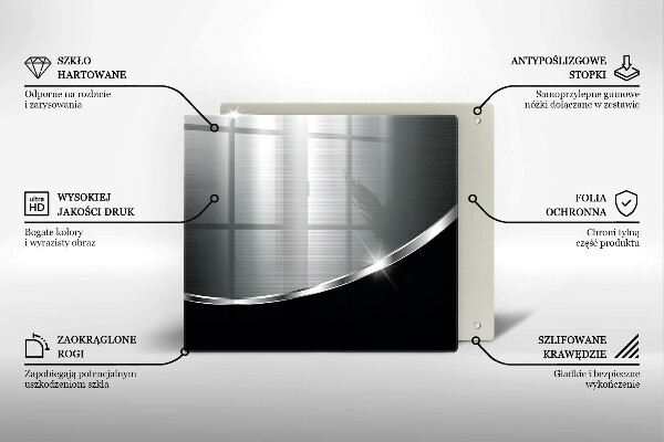 Deska kuchenna Abstrakcja z metalem