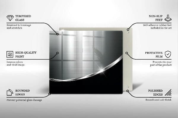 Deska kuchenna Abstrakcja z metalem