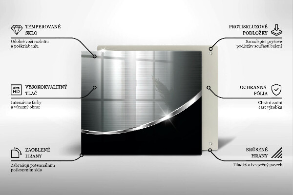 Deska kuchenna Abstrakcja z metalem