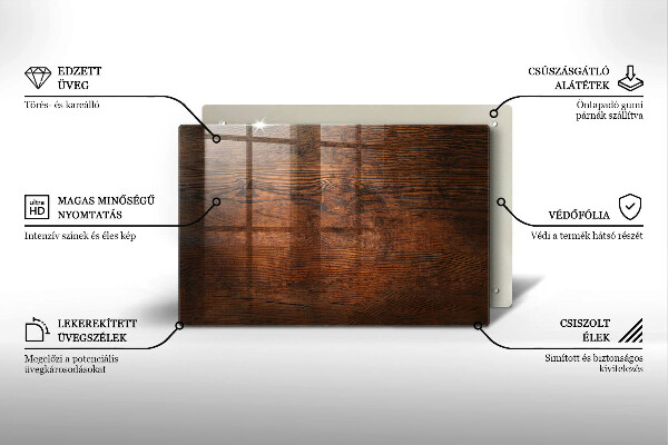 Deska do kuchni Ciemne drewno deska