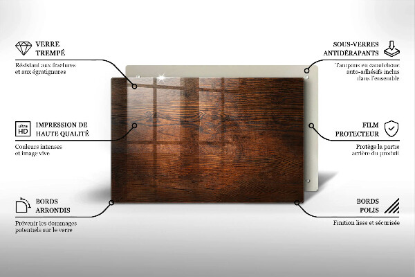 Deska do kuchni Ciemne drewno deska