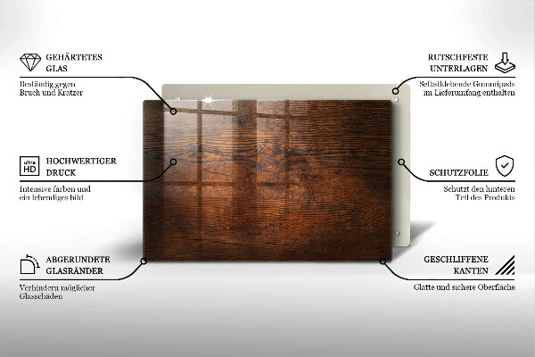 Deska do kuchni Ciemne drewno deska