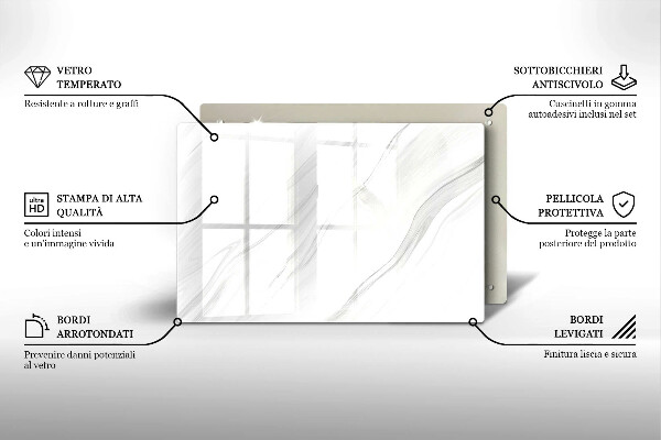 Deska do kuchni Delikatny marmur
