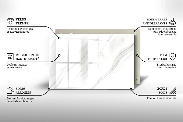 Deska do kuchni Delikatny marmur