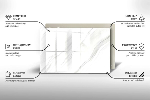 Deska do kuchni Delikatny marmur