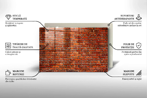 Deska do kuchni Ściana cegły mur
