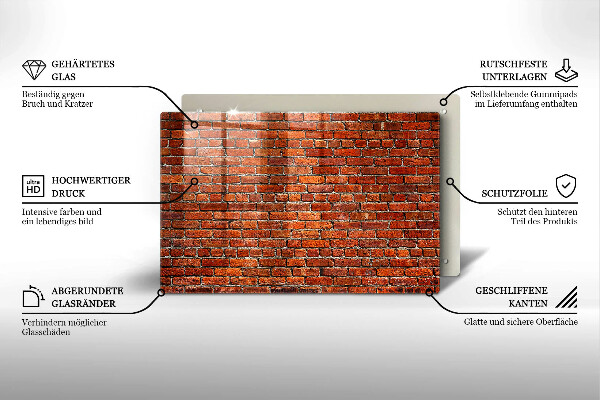 Deska do kuchni Ściana cegły mur