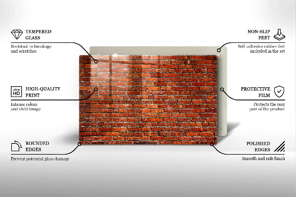 Deska do kuchni Ściana cegły mur