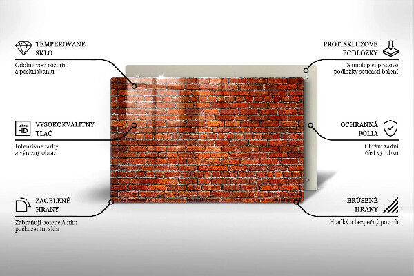 Deska do kuchni Ściana cegły mur