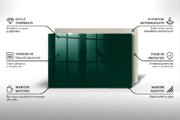 Szklana deska do kuchni Kolor zielony