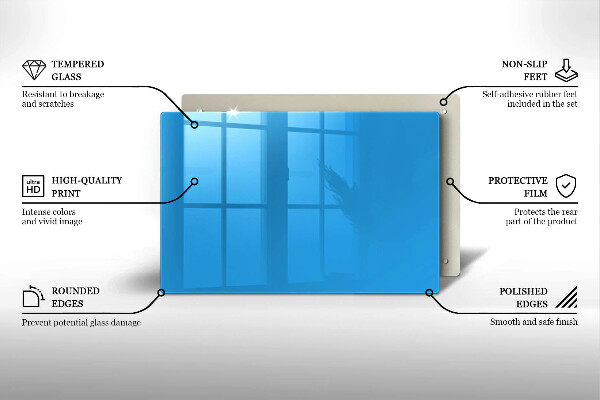 Szklana deska do kuchni Kolor niebieski