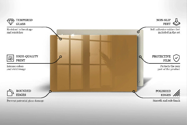 Szklana deska do kuchni Kolor beżowy