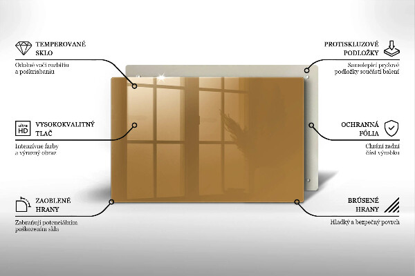 Szklana deska do kuchni Kolor beżowy