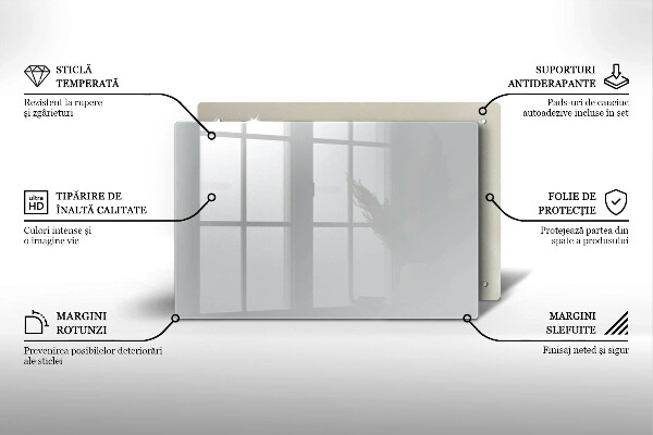 Szklana deska do kuchni Kolor szary
