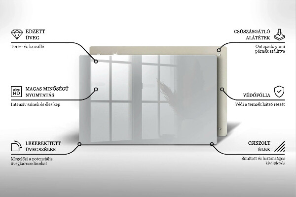 Szklana deska do kuchni Kolor szary