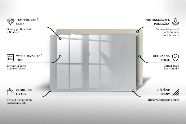 Szklana deska do kuchni Kolor szary